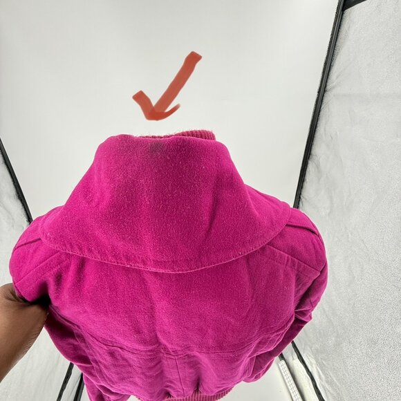 New York & Company Womens Fuchsia Wool Blend Jacket Size S - Picture 7 of 10